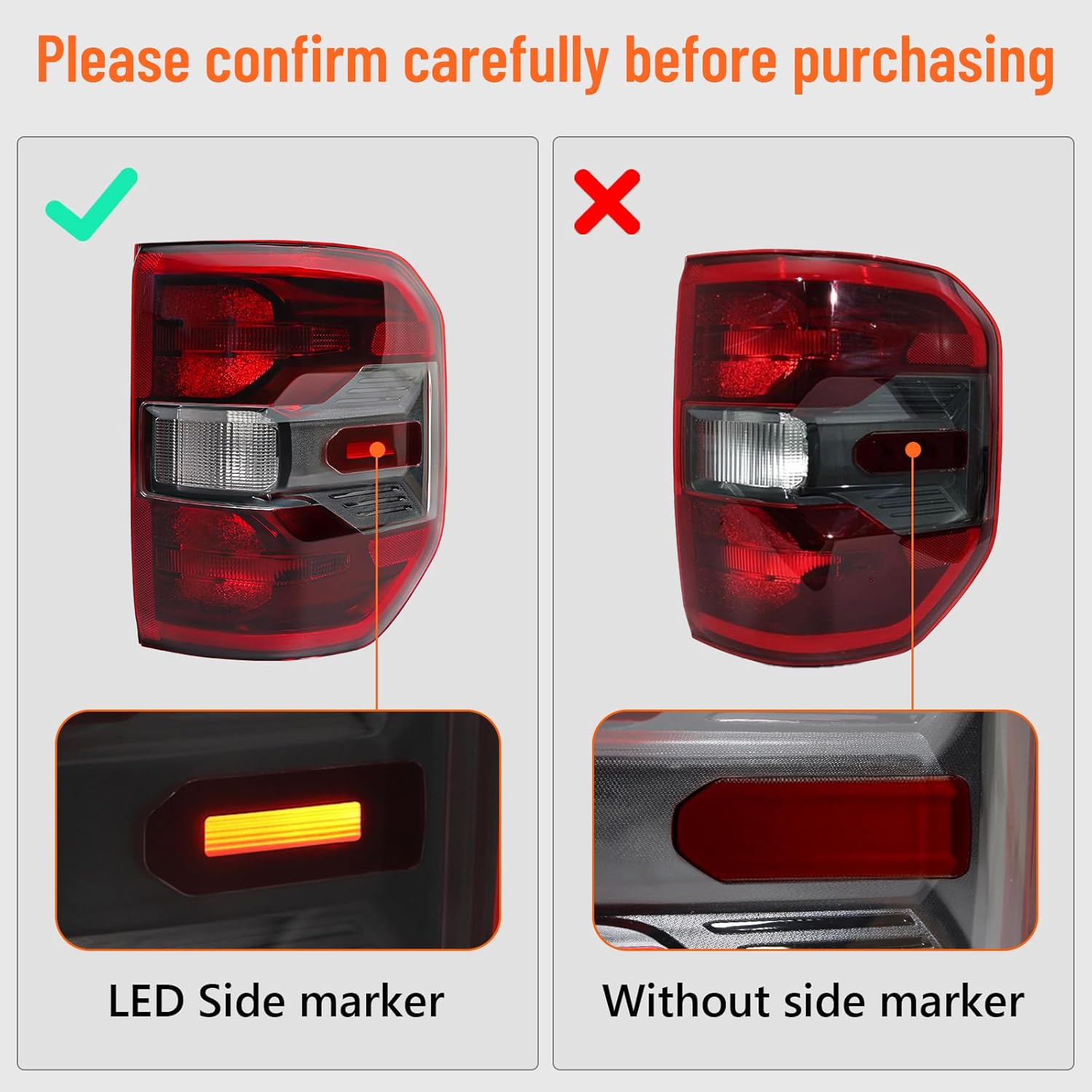 LED Tail Light Assembly for Ford Maverick Lariat Black 2022-2024 Rear Brake Light Taillight Right Passenger Side RH PZ6Z13404C
