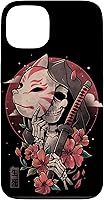 Vista 7 de iPhone 16 Death Messenger Japanese Aesthetics Grim Reaper Kitsune Mask Case