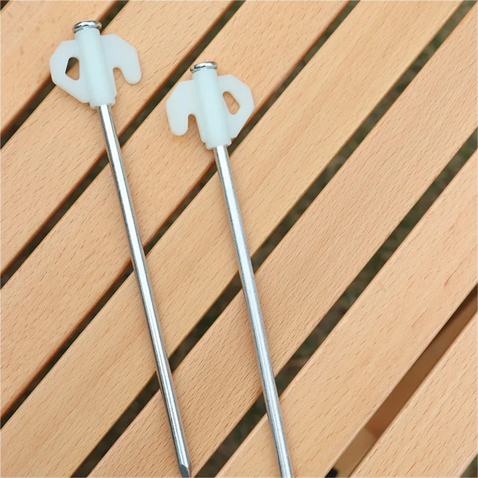 Piquet de Tente, Lot de 6 ou 12 piquets Lumineux en Acier for Camping Plein air, auvent Plage, Grande Tente, Accessoires Coupe-Vent(6 Pcs)