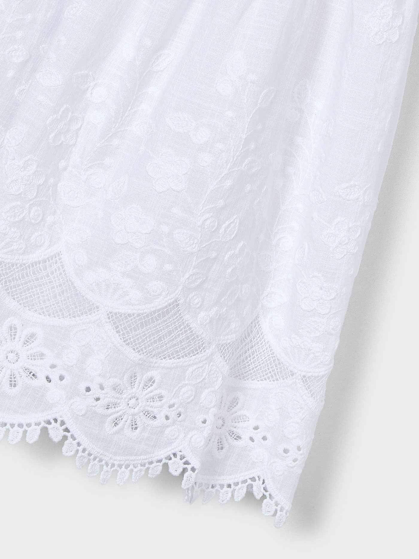 Mayoral Vestido Algodon Bordado para niña Blanco