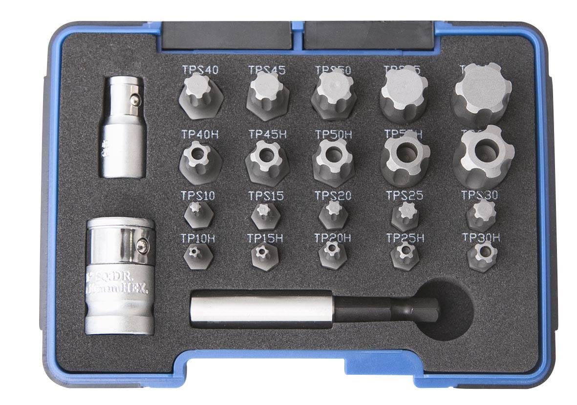 Coffret 23 pcs d'embouts TS Plus/Torx Plus 1/4" et 3/8" CRV - Om 0645 - CLAS Equipements