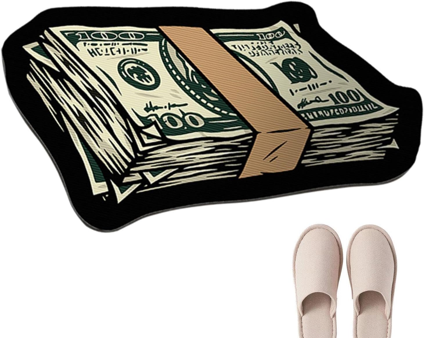 100 Dollar Bill Money Rug - Area Rug for Bedroom Aesthetic, Soft ...