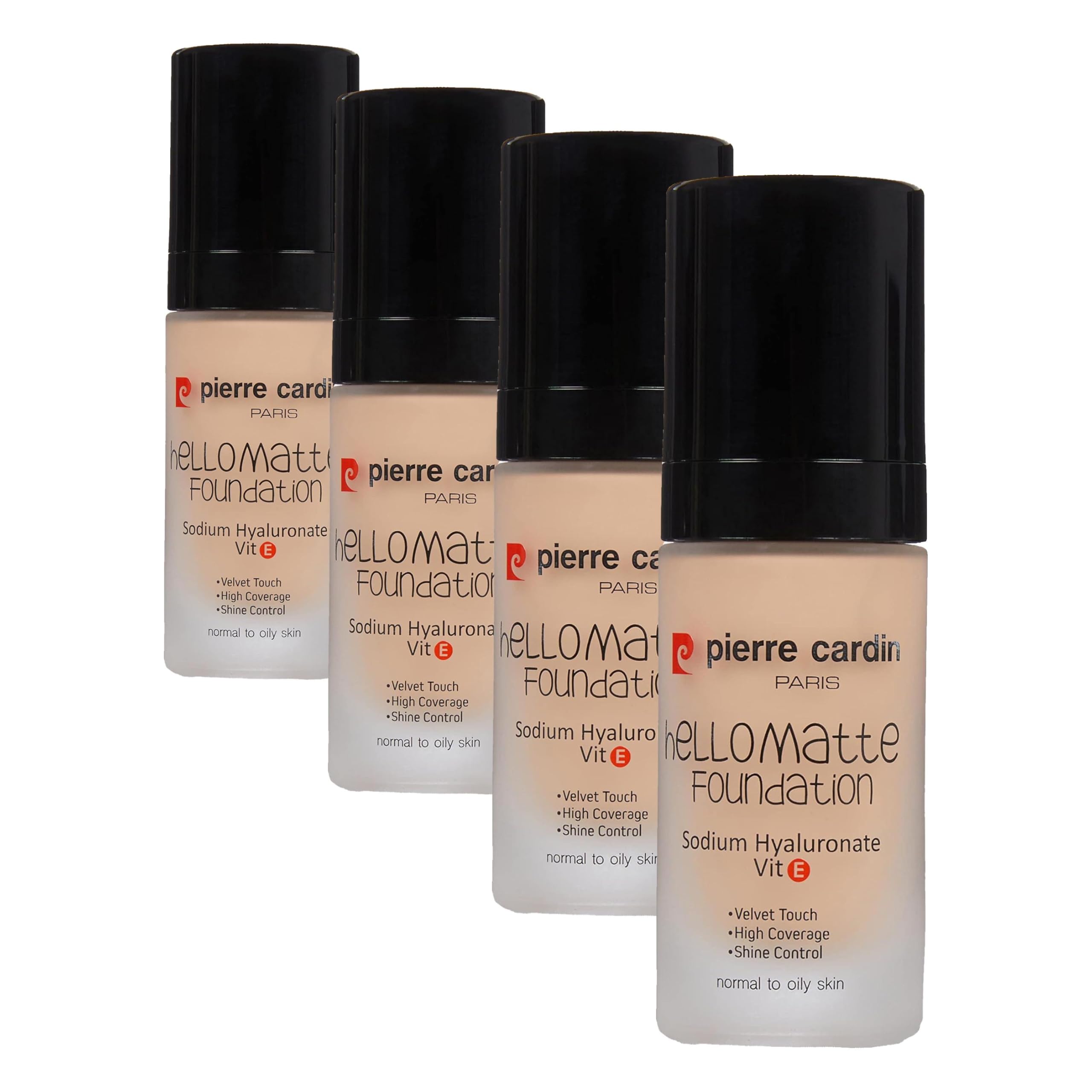 Pierre Cardin Hello Matte Yüksek Kapatıcı Etkili Mat Fondöten (Beige) (4 paketi)