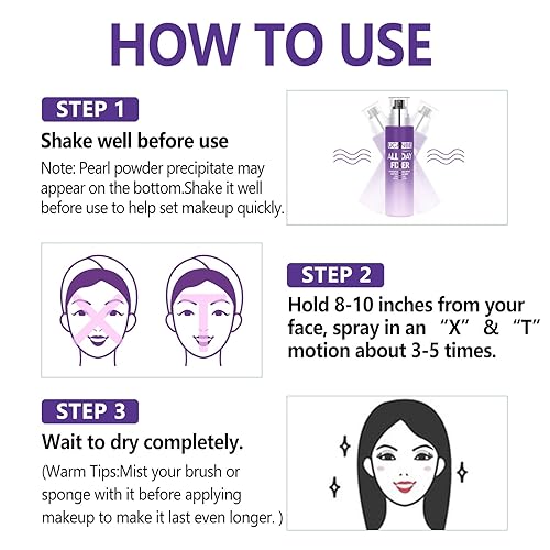 Miniatura 8 de UCANBE - Kit de spray de maquillaje de larga duración, 6.76 onzas líquidas, acabado mate hidratante, bruma ligera, fijador de maquillaje facial +