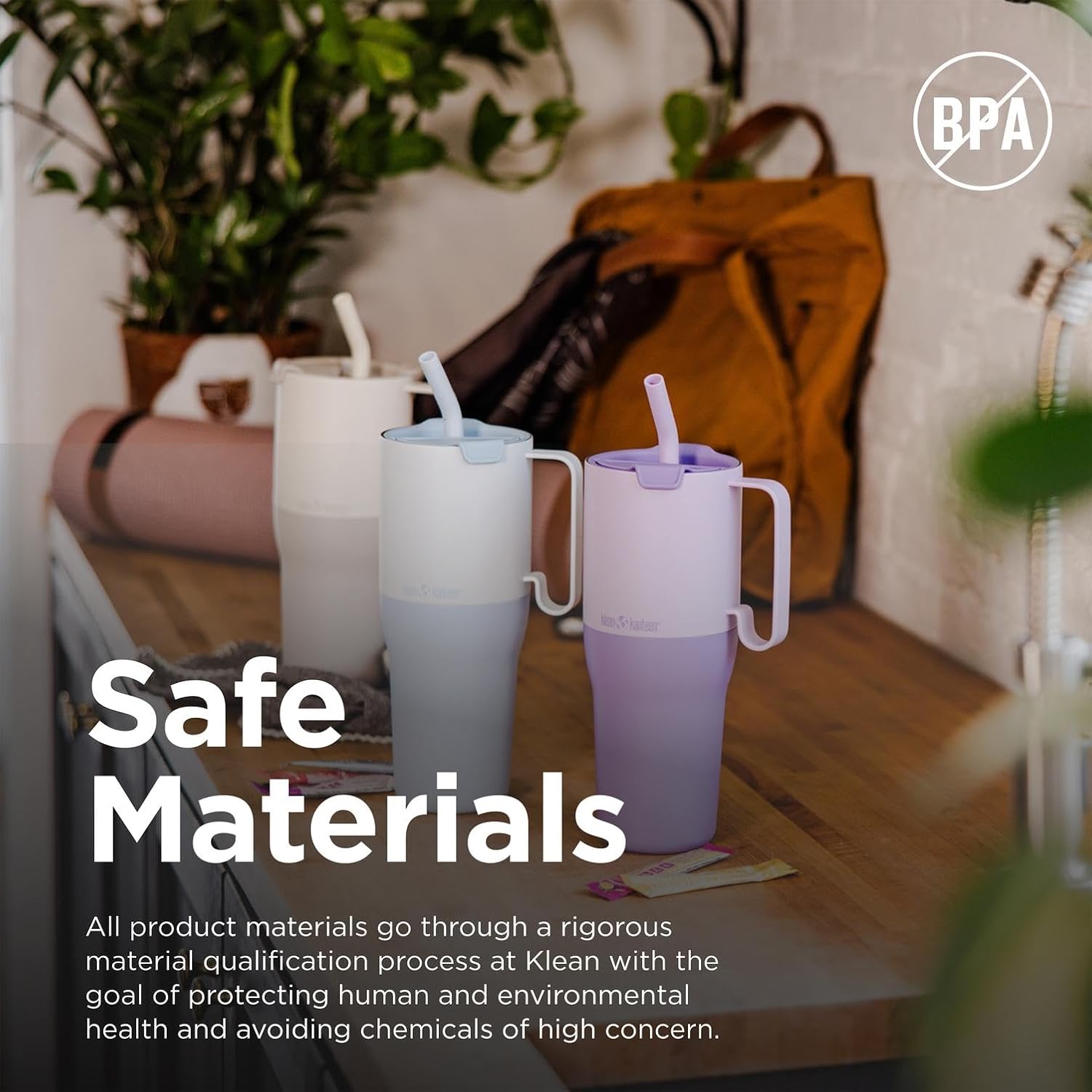 Klean Kanteen Rise Insulated Tumbler - Reusable Tumbler for Quick Hydration - Recycled Stainless Steel - Insulated - Dishwasher-Safe - BPA-Free - Straw Lid - 36 oz - Turquoise Kaleidoscope - Image 6