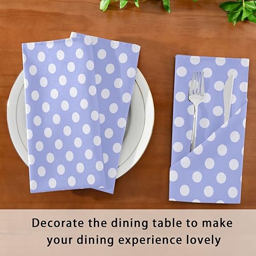 Miniatura 7 de Burbuja Juego de 6 servilletas de tela de lunares morados, 20 x 20 pulgadas, lavables, decorativas, para cenas familiares, bodas, fiestas, granja