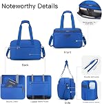 Bagages de transport UnderSeat Sac Sous-siège pour avions, sac de gymnastique avec ceinture d'épaule, Tote de nuit pour les femmes et les hommes, Bleu