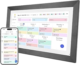 Diyeeni 15.6 Inch Smart Digital Calendar & Chore Chart 1080P HD Touchscreen Family Organizer, Wall & Desk Planner with Meal Scheduler, Photo Frame | Smart Calendar (US)