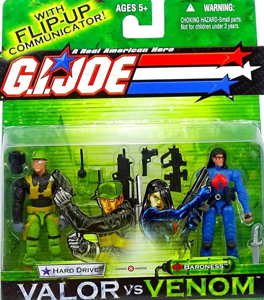 GI Joe 3.75 Hard Drive Vs. Baroness Valor Vs. Venom Action Figure 2-Pack [Toy]