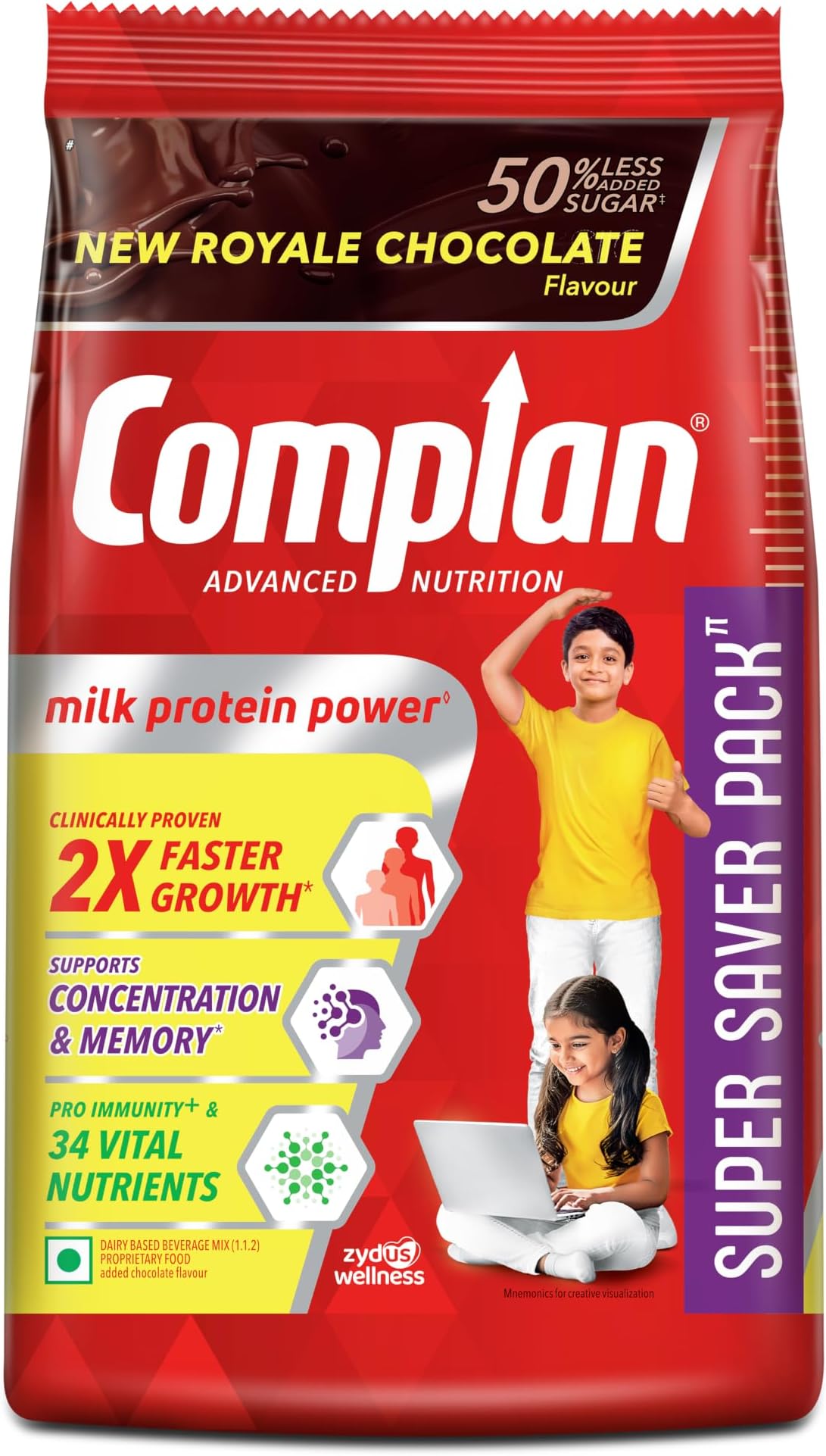 Nutrition Drink Powder for Children, Royale Chocolate Flavour,700 grams Carton|Nutrition Drink for kids with protein & 34 vital nutrients, 1 count
