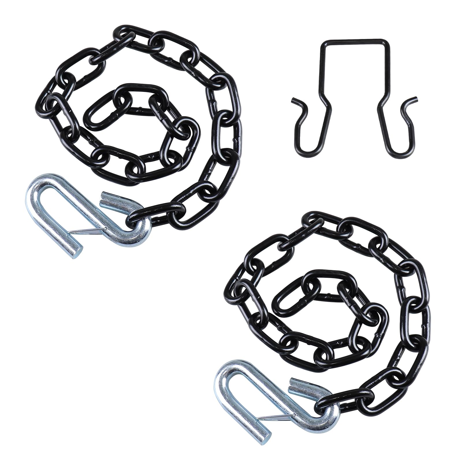 5/16" x 27" Trailer Safety Chain w/ 3/8" S-Hooks &amp; Hanger 7000lb