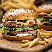 Vista 5 de Dioycli Molde de silicona para bollo de hamburguesa, moldes de malla perforada, 8 cavidades, negro