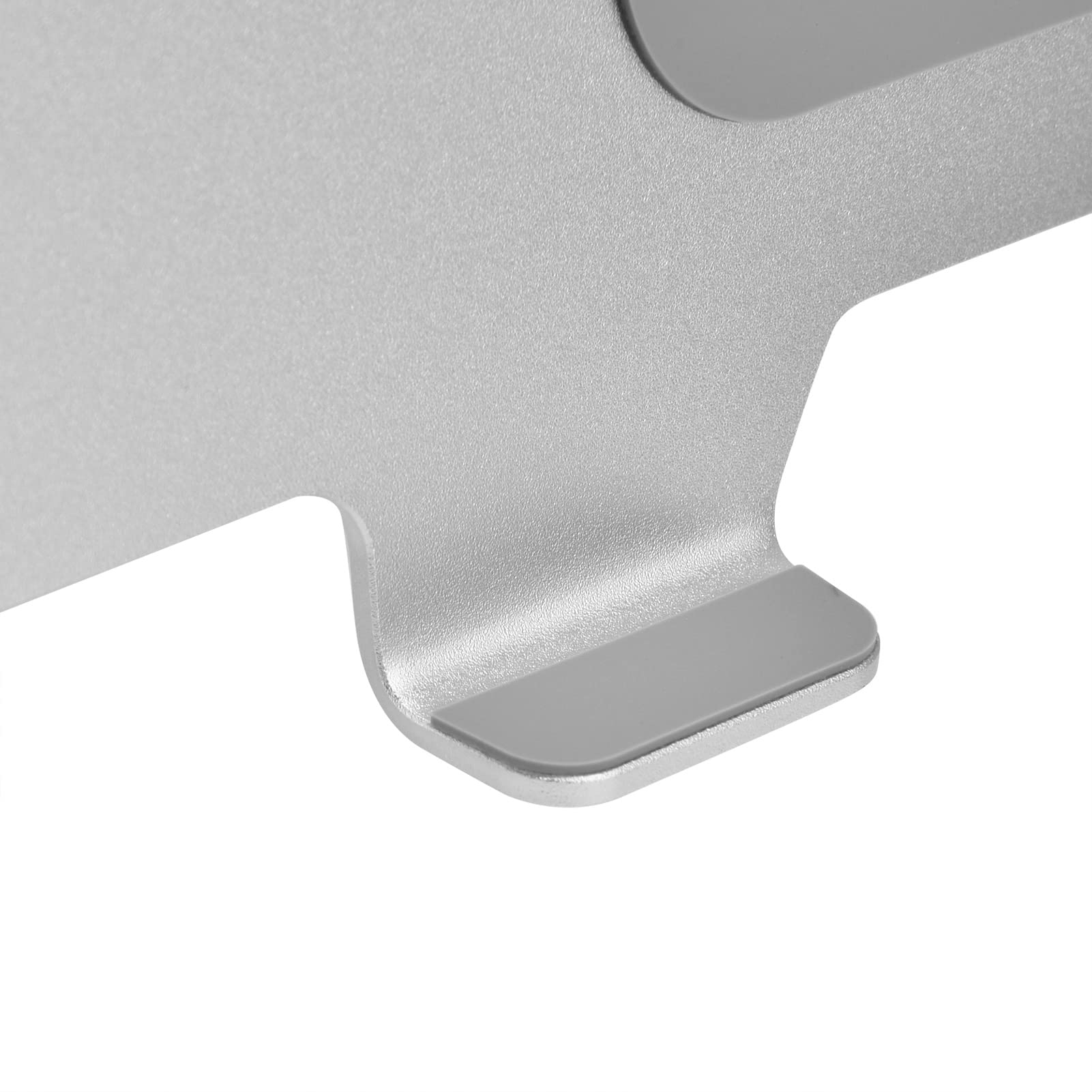 Domary Riser Pieghevole per Laptop con Ventola di Raffreddamento Design in Lega di Alluminio per da 10-17,3 Pollici Argento