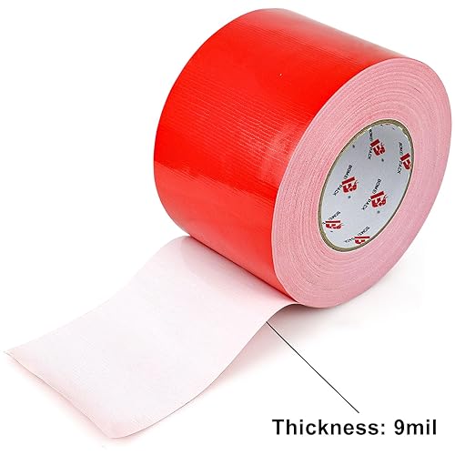 Miniatura 10 de BOMEI PACK Cinta adhesiva verde de 4 pulgadas, cinta adhesiva de rollo ancho resistente, 4 pulgadas x 60 yardas, 9 mil de grosor, flexible,