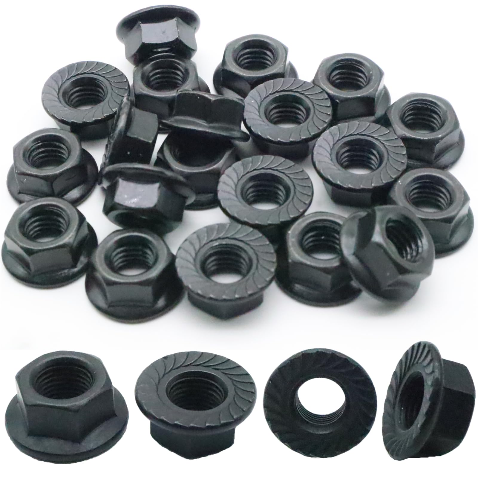 M12 Flange Nuts - 20 Pack, Carbon Steel -8 M12 Flange Nuts - 20 Pack, Carbon Steel -8