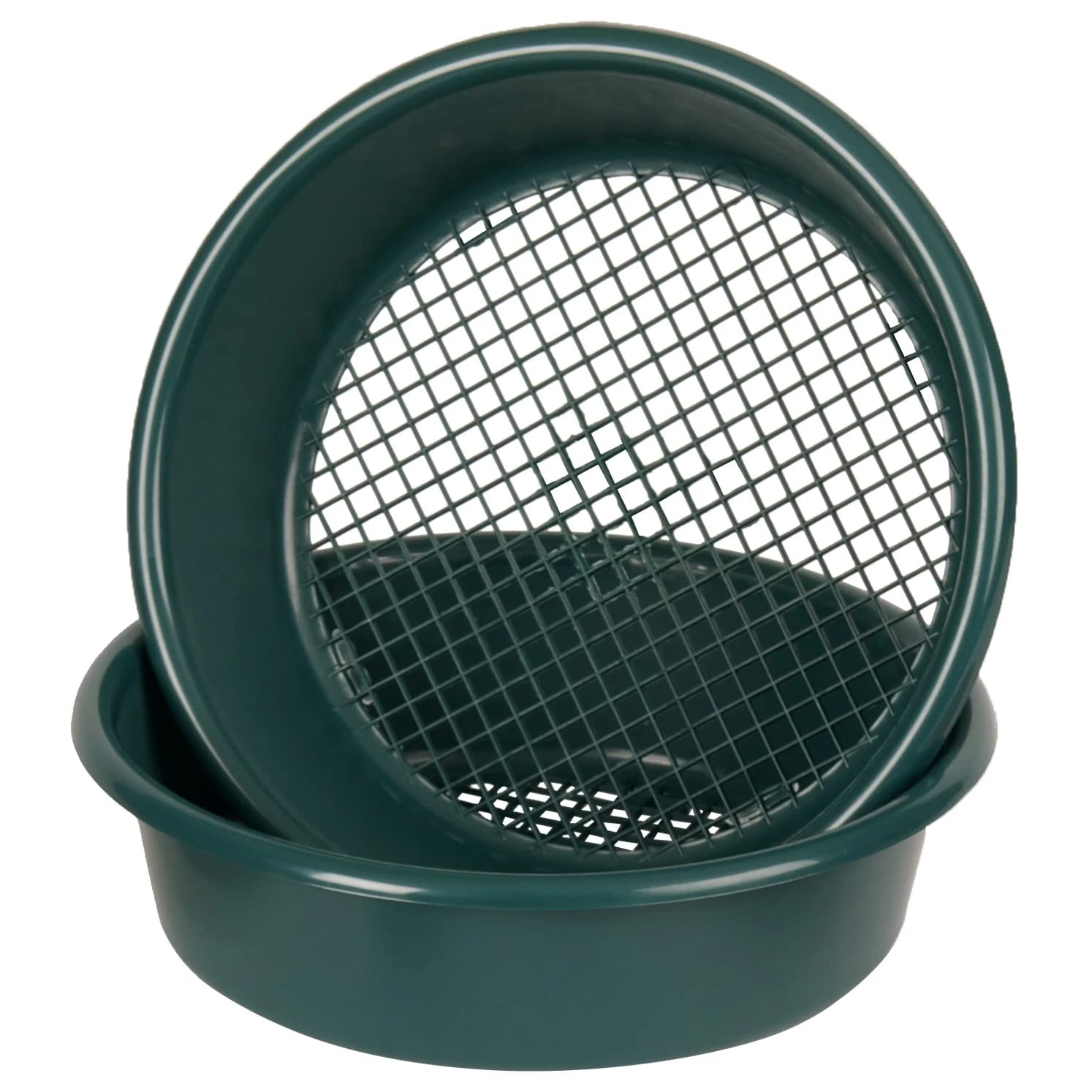 Wham Large Plastic Round Garden Sieve Riddle Riddler Soil Sifter Mesh Gardening Tool - Green