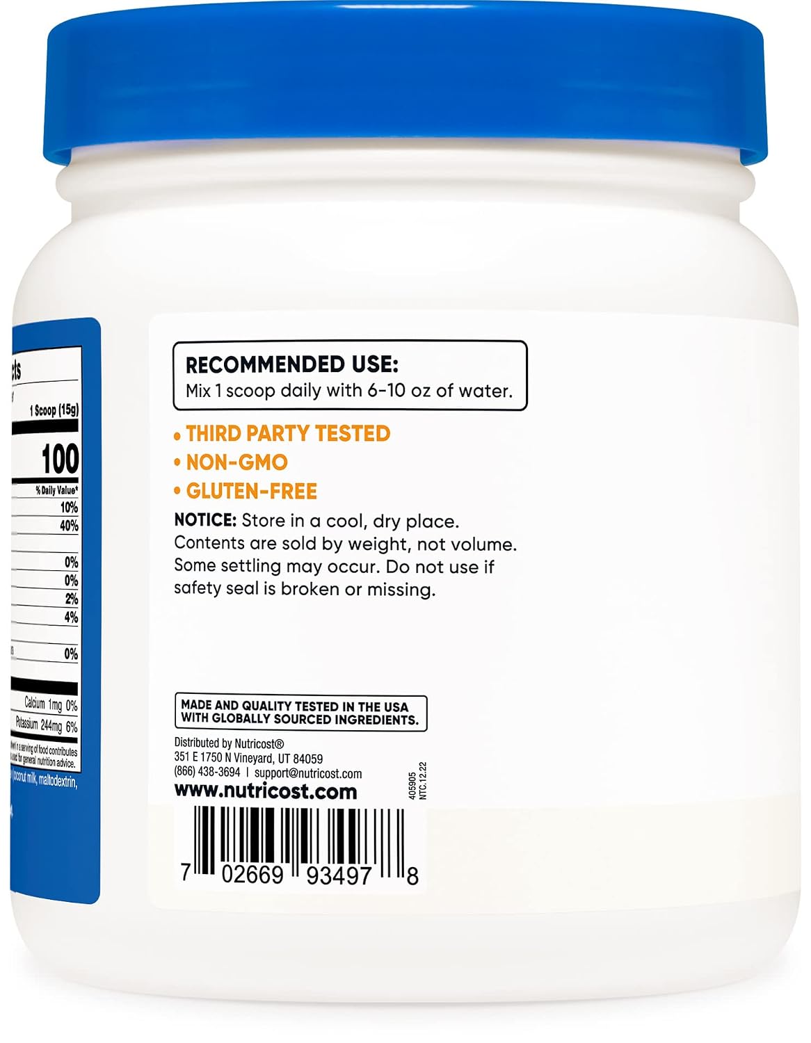 Nutricost Coconut Milk Powder 1LB