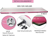 Vista 2 de DOBESTS Inflatable Gymnastic Mat Air Track Tumbling Mat 10ft 13ft 16ft 20ft 48 Inch Thick Air Mat Tumble Track Air Barrel Gymnastics Roller with