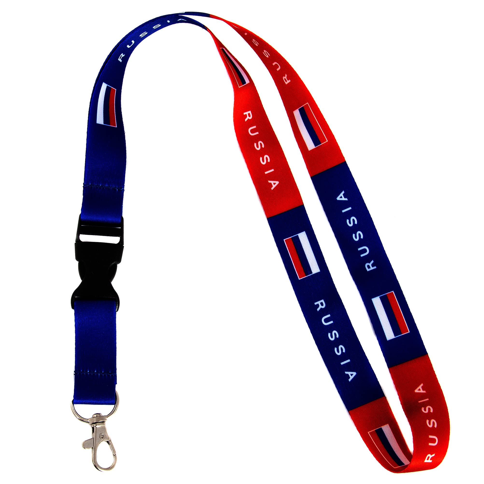 Desert Cactus Country of Russia Flag Lanyard for Keys Keychain Souvenir Russian
