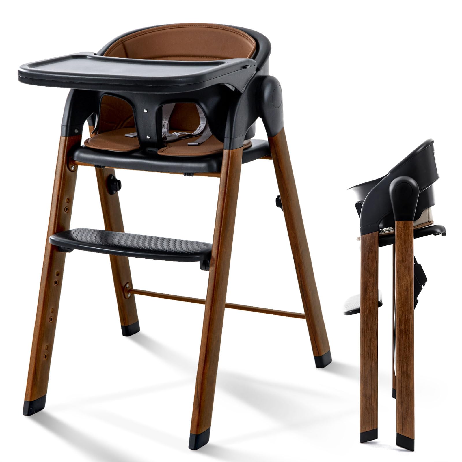 Amazon | CHOZAN ハイチェア 成長チェア 食事トレイ付き ベビー