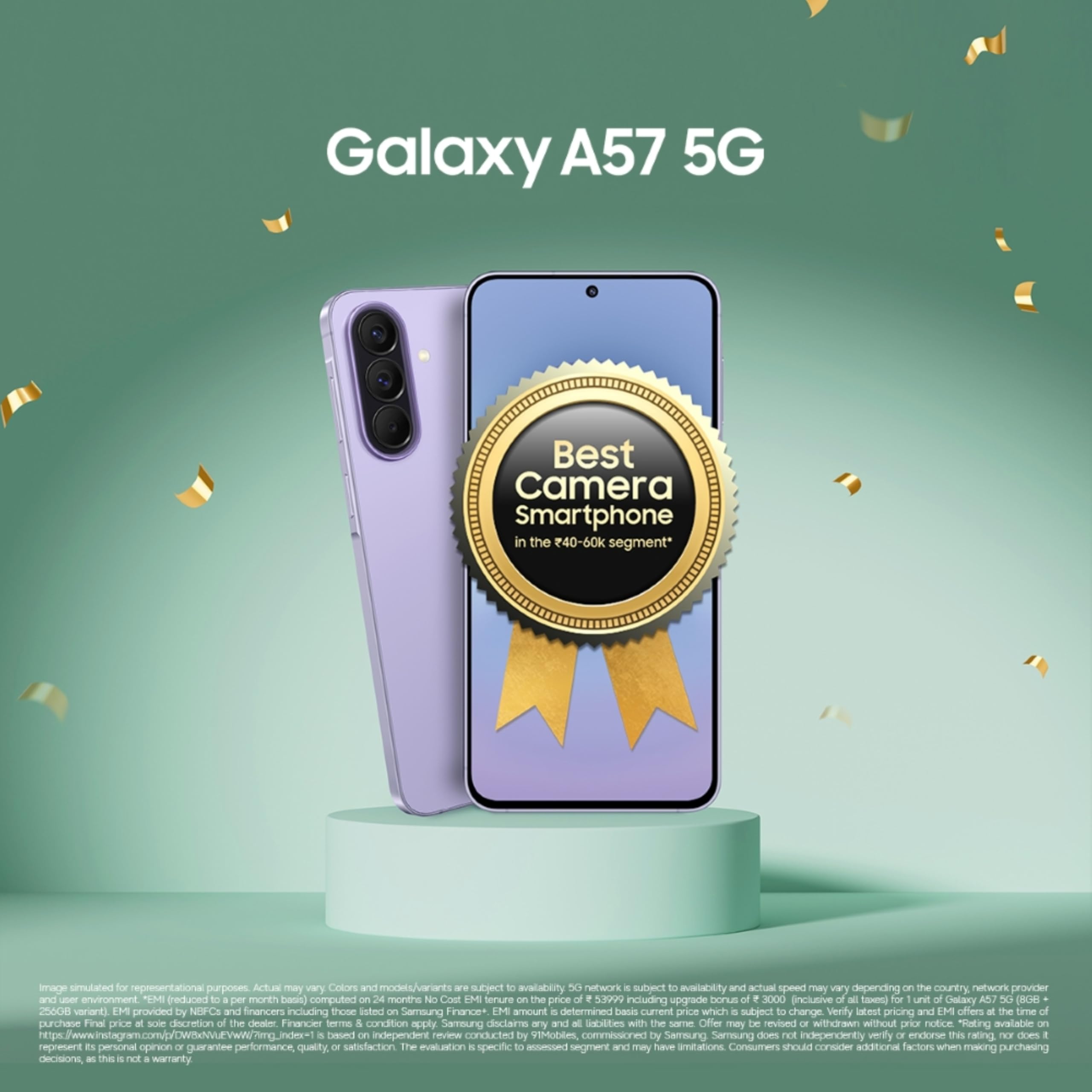 Samsung Galaxy A57 5G (Awesome Navy, 8 GB di RAM, 256 GB di archiviazione), Agentic AI, Tripla fotocamera con video Nightography, durata della batteria 2 giorni, aggiornamenti OS 6 Gen, IP68, 6,9 mm