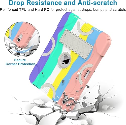 Miniatura 6 de Grifobes Funda protectora resistente para iPad de 11 pulgadas (A16) 202510 generación de 10.9 pulgadas 2022, iPad 1110 con soporte para lápices,