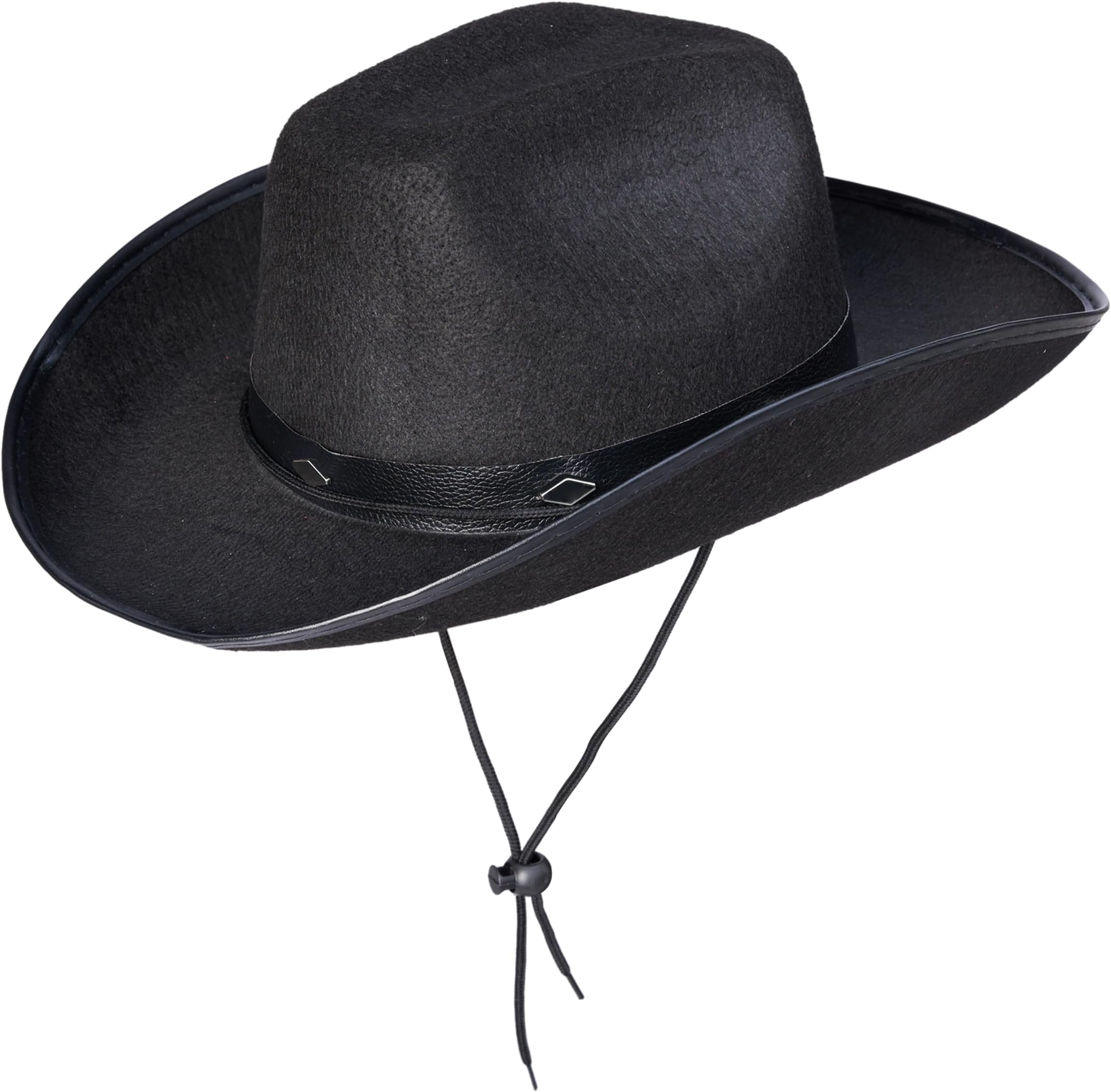 Spooktacular CreationsBlack Cowboy Hat for Men Women, Wide Brim Western Cowboy Cowgirl Hat Women Kids, Halloween Costume Accessory, Real Cowboys Costume Parties