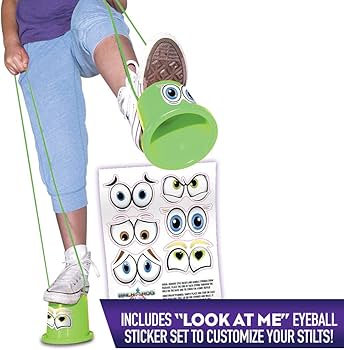 Amazon.com: Geospace Walkaroo I-Can! Balance Walking Bucket Stilts