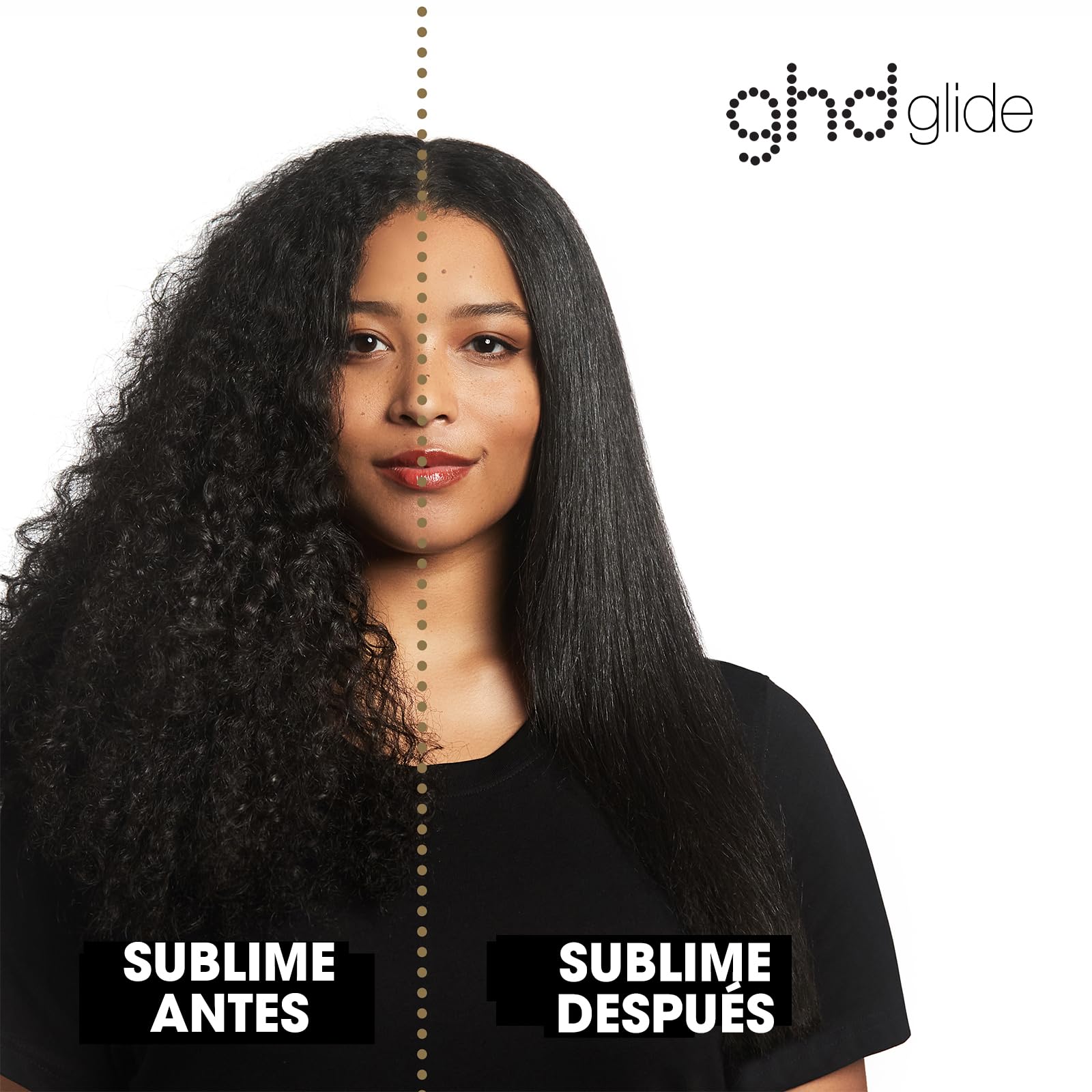 ghd Glide - Cepillo Térmico Alisador de Pelo Para un Acabado Liso Natural Sin Esfuerzo, Acabado Suave, Brillante y Sin Frizz, Púas Cerámicas - Para Todo Tipo de Cabello (Enchufe Europeo)