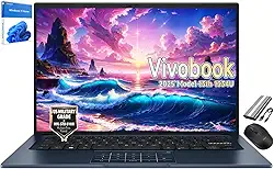 ASUS Laptop Vivobook modelo 2025 de 14 polegadas, Intel 10-Core i5-1334U (Beats i7-1265U), webcam 720p, USB C, design fino, dobradiça plana de 180°, Win11, mouse sem fio e PSD de 128 GB (12 GB RAM |