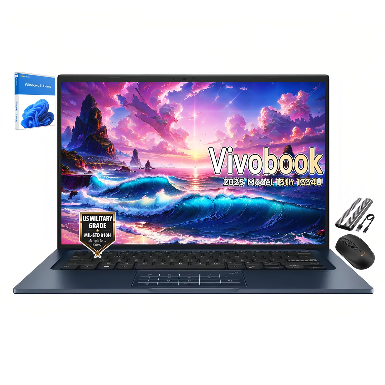 ASUS Laptop Vivobook modelo 2025 de 14 polegadas, Intel 10-Core i5