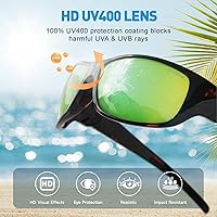 Vista 2 de DEAFRAIN Gafas de sol deportivas polarizadas para hombres y mujeres, para conducir, pescar, ciclismo, correr, protección UV