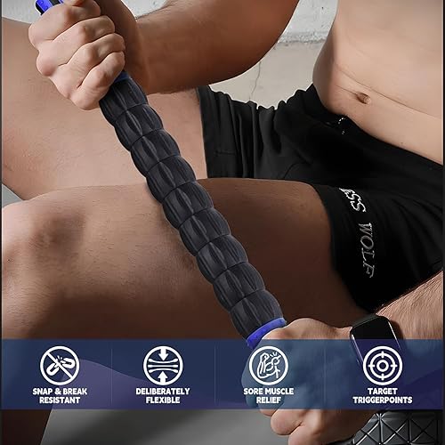 Miniatura 2 de Rodillo de masaje, rodillo muscular para atletas, rodillo de masaje de liposucción para drenaje linfático, para aliviar el dolor muscular, puntos de