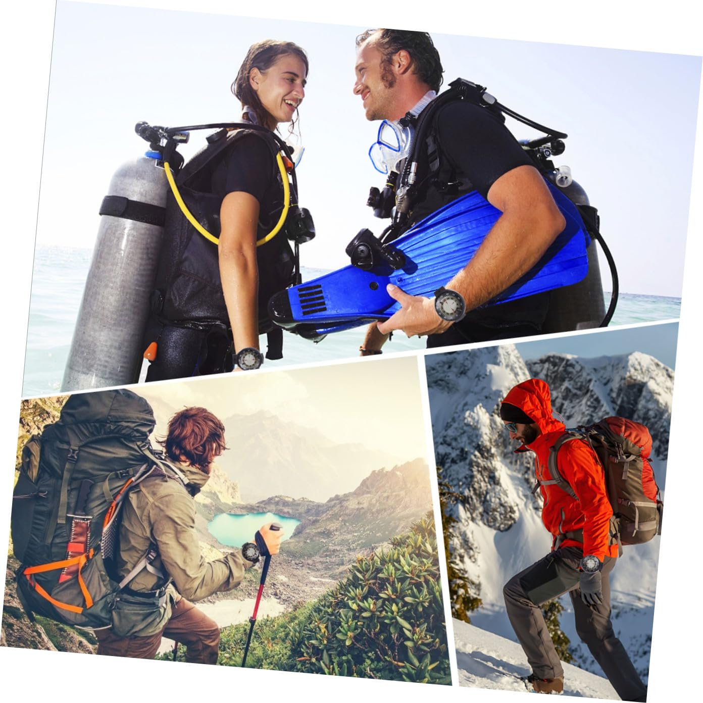 SUPVOX 1pezzi Bussola Subacquea da Polso Portatile per Campeggio all Aperto Bussola da Polso Utile per Escursioni e Attività Outdoor