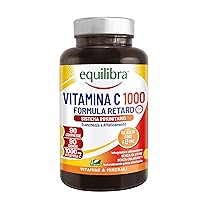 Equilibra Integratori Alimentari, Vitamina C 1000 mg, Integratore Altodosato per la Normale Funzione del Sistema Immunitario, Rilascio Graduale Fino a 6 Ore, Vegan, Gluten Free, 90 Compresse