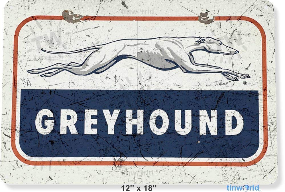 Biopracess Metalpostera27696 Tin Sign Greyhound Bus Stop Depot Metal Wall Decor Station A855 Vintage Tin Sign 7.8 * 11.8 Inch(L * W)