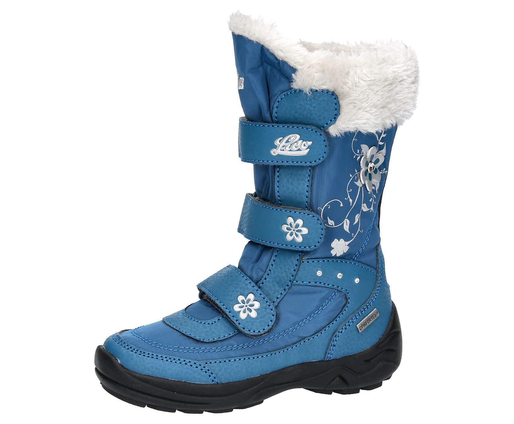 Lico Girls Mary V Snow Boots, Petrol grey, 8.5 UK