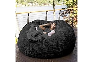 Big Huge Bean Bag Chair, Double Stitched Machine Washable
