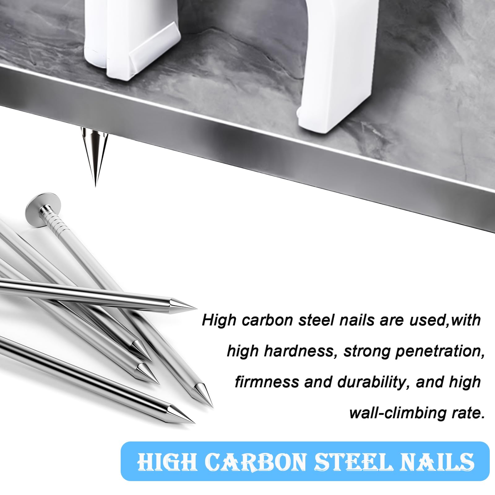 mxuteuk 630PCS Cable Clips with Steel Nails,4/5/6/8/10mm Round and 5/6mm Square White Cable Wire Clips,Wall Clips for Cords,Cable Cord Clips for RG6 RG59 CAT6 RJ45 - Image 3