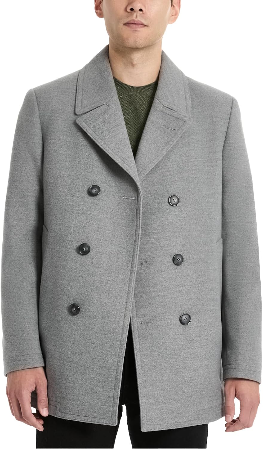 Van Heusen mens Tatton Classic Double Breasted Peacoat - Image 2