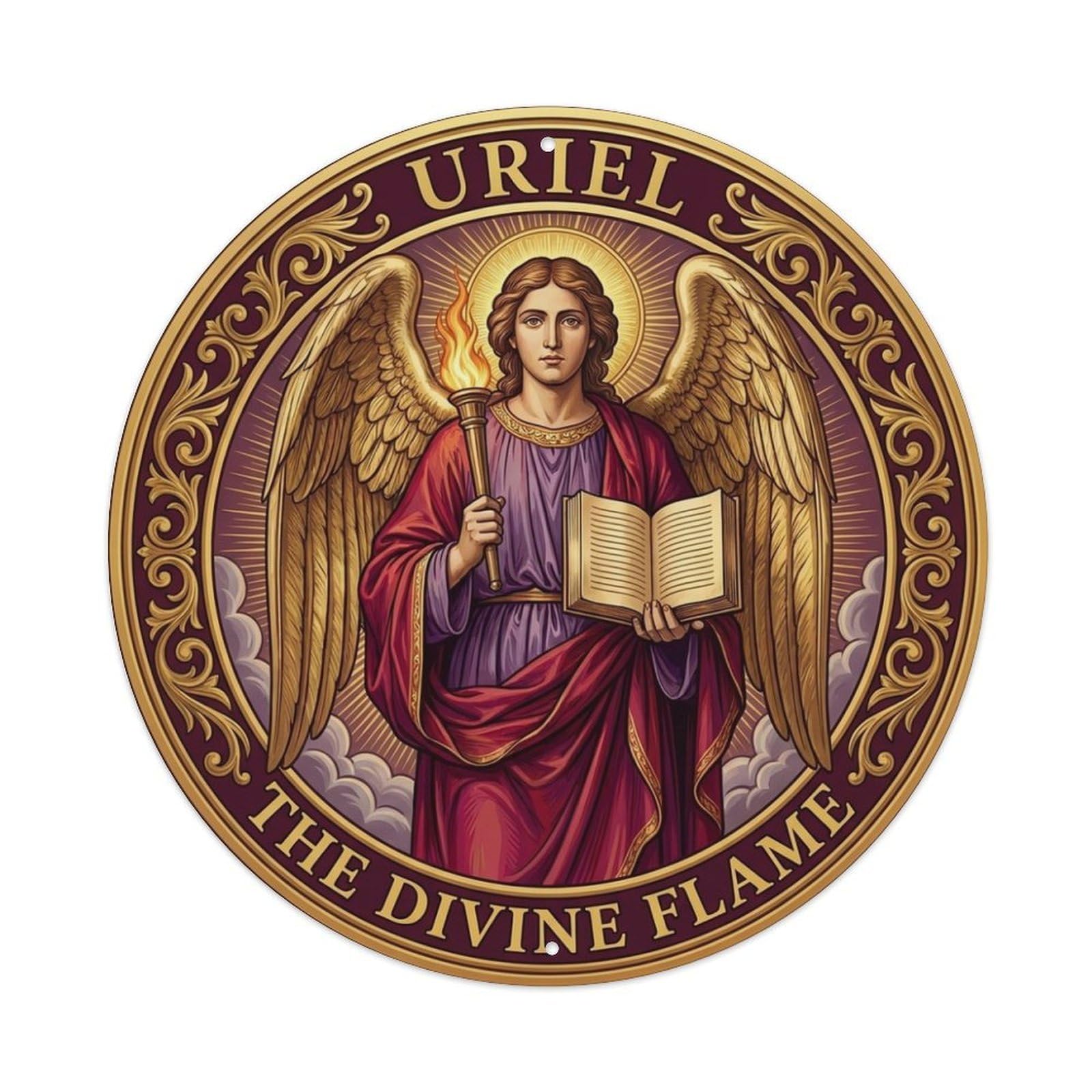 Holy Wisdom The Divine Flame Archangel Uriel Metal Tin Sign