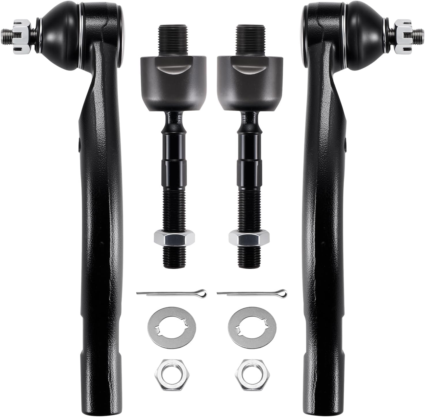 BDFHYK 4pcs Tie Rod Ends Kit Compatible with Honda Accord 2003-2007,2*Inner EV80210+2*Outer ES80287/Outer ES80288