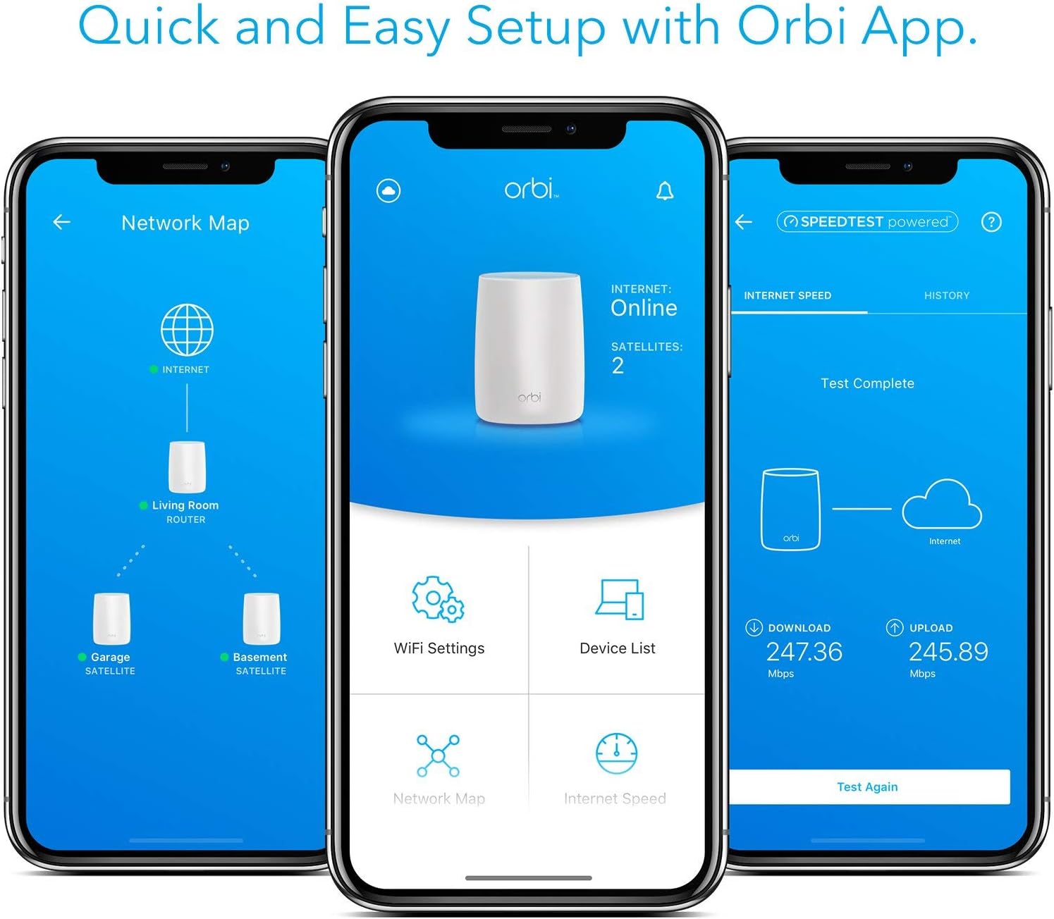 NETGEAR Orbi Home Mesh WiFi System (RBK50) (Renewed)