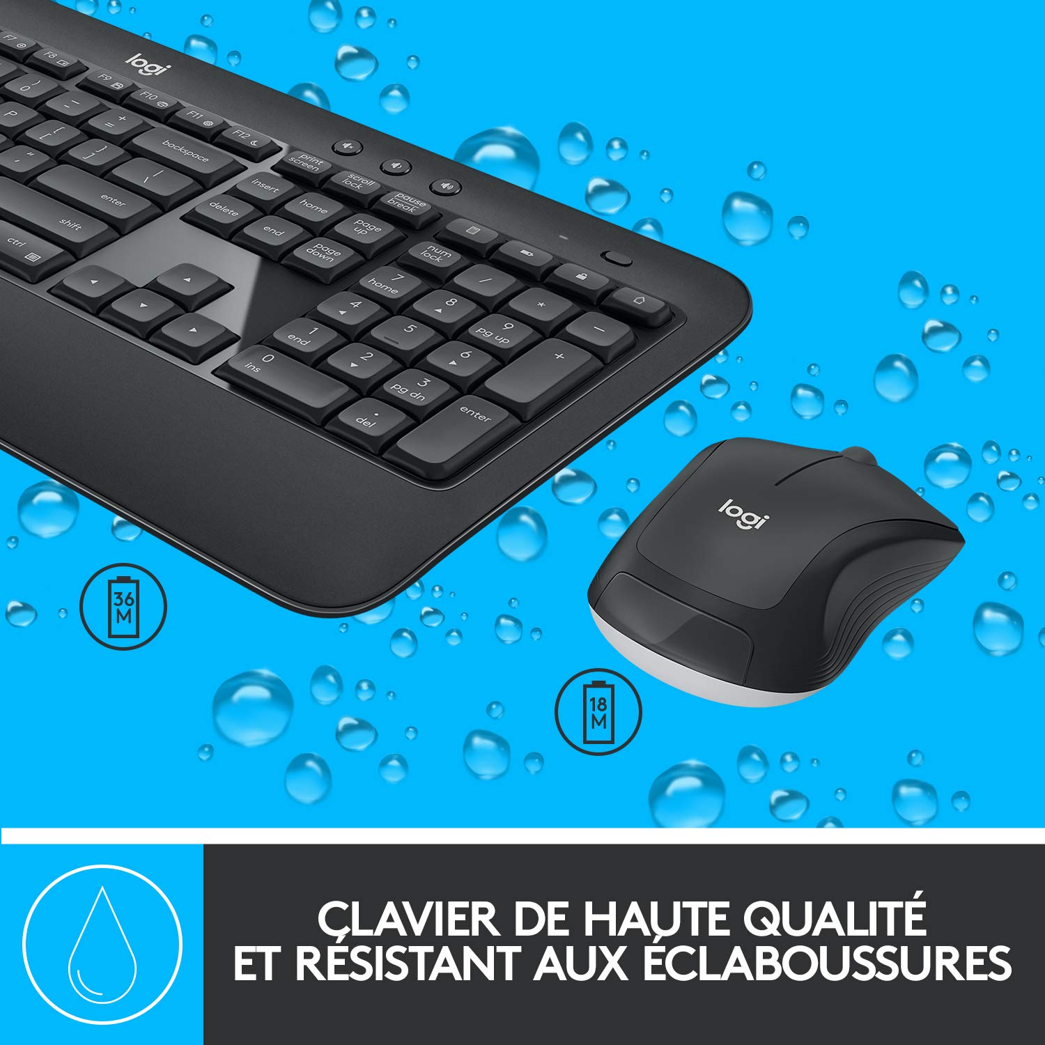 Logitech MK540 avancé clavier et souris sans fil COMBO - NLB AZERTY