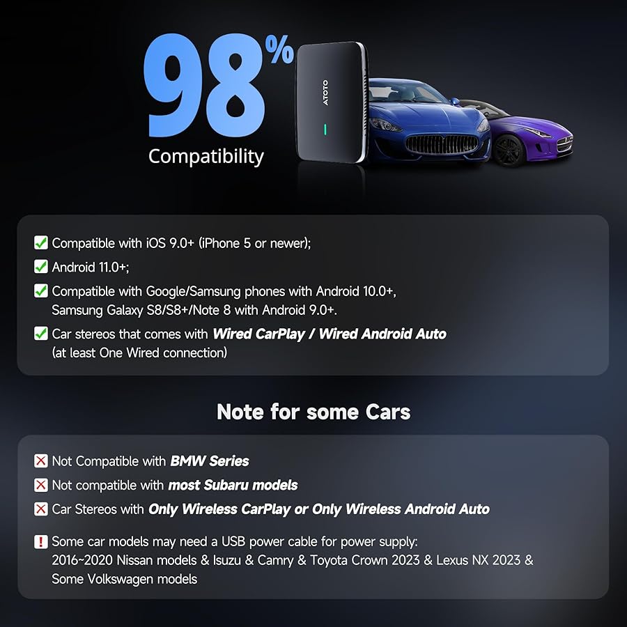 Magic AI CarPlay Box - Wireless CarPlay Adapter with Dual-WiFi Stability, Built-in Android Multimedia System, Enjoy Video & Music Apps, Navigation, AI Voice, Plug & Play for Factory Wired CarPlay - image 8