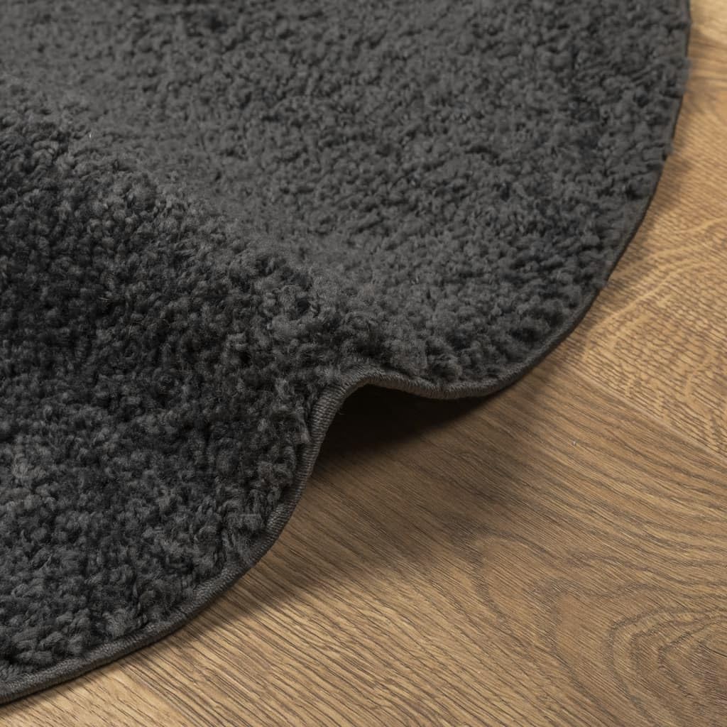 Tappeto shaggy, moderno, a pelo lungo, diametro 80 cm, 100% polipropilene, adatto al riscaldamento a pavimento, morbido e soffice, facile da pulire, per soggiorno, camera da letto, corridoio