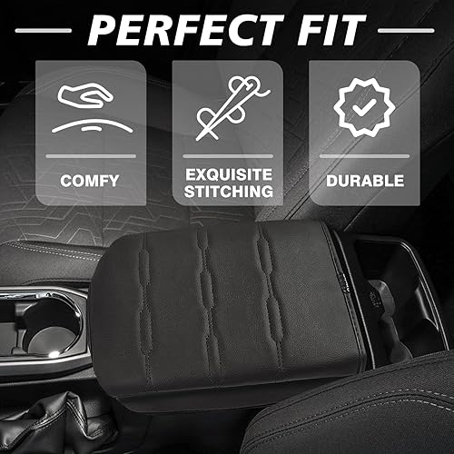 Miniatura 155 de Muslogy Funda de consola central compatible con Honda Pilot 2023 2024 2025, 2024 2025 2026 Ridgeline/Passport Accesorios para apoyabrazos, tapa