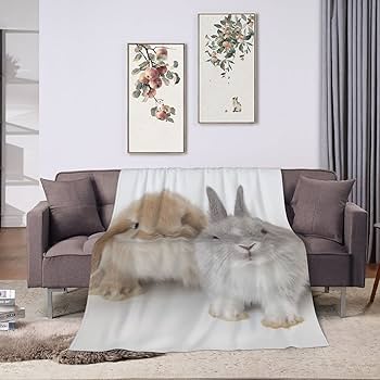 新品未使用　フランシュリッペ　うじゃうじゃうさぎ　毛布 Amazon｜毛布 うさぎ 兎 ウサギ 花 可愛い (1） ブランケット