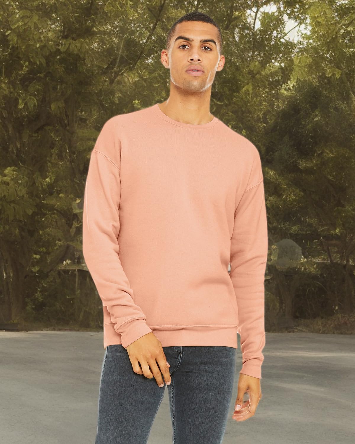 Bella + Canvas Unisex Drop Shoulder Fleece 2XL PEACH - Image 2