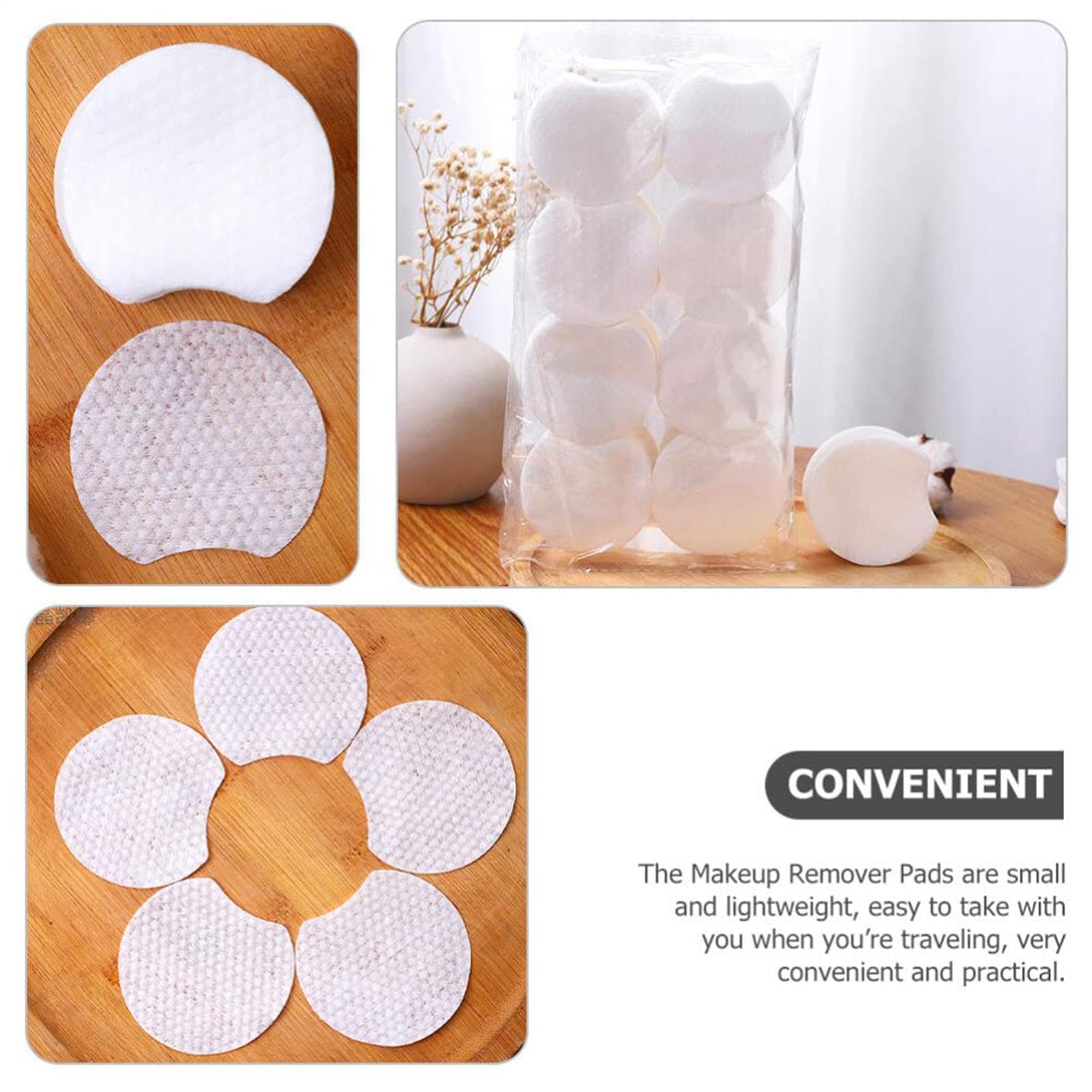300/600 Pieces Face Pads Cleansing Cotton, Cotton Rounds Facial Pads - Natural Soft Facial Rounds for All Skin Types Travel Friendly Reusable Gentle Daily Care — view 5